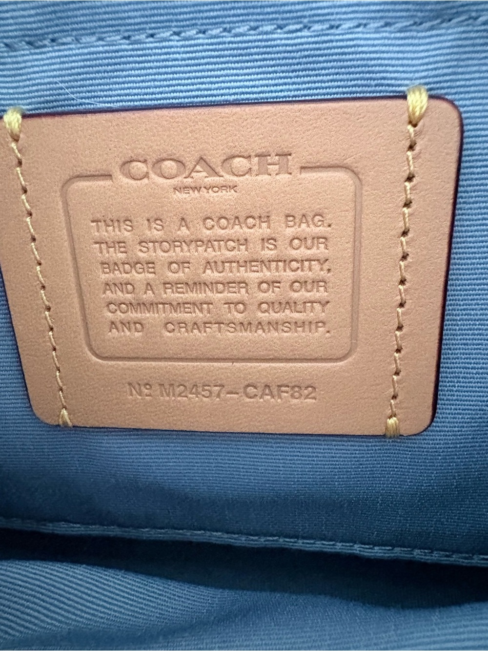 Coach Denim Signature Canvas Shoulder Bag with Cherry Charm - Picture 9 of 10